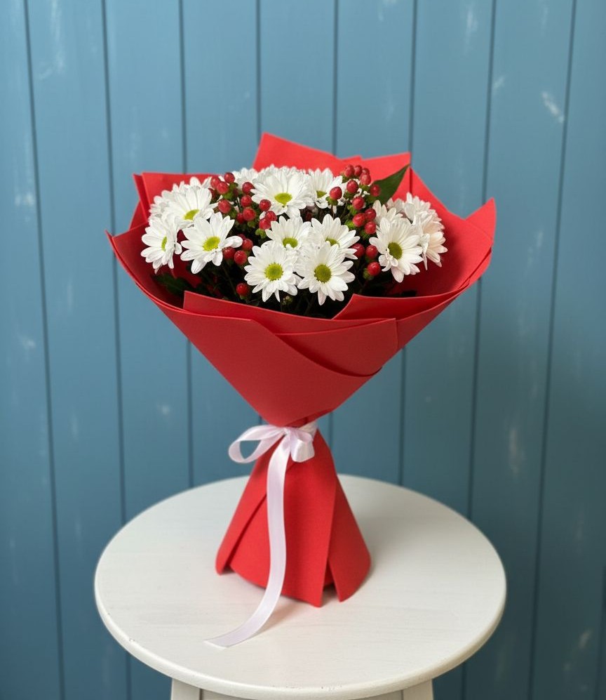 Букет цветов из: Хризантемы в Караваево Костромской области