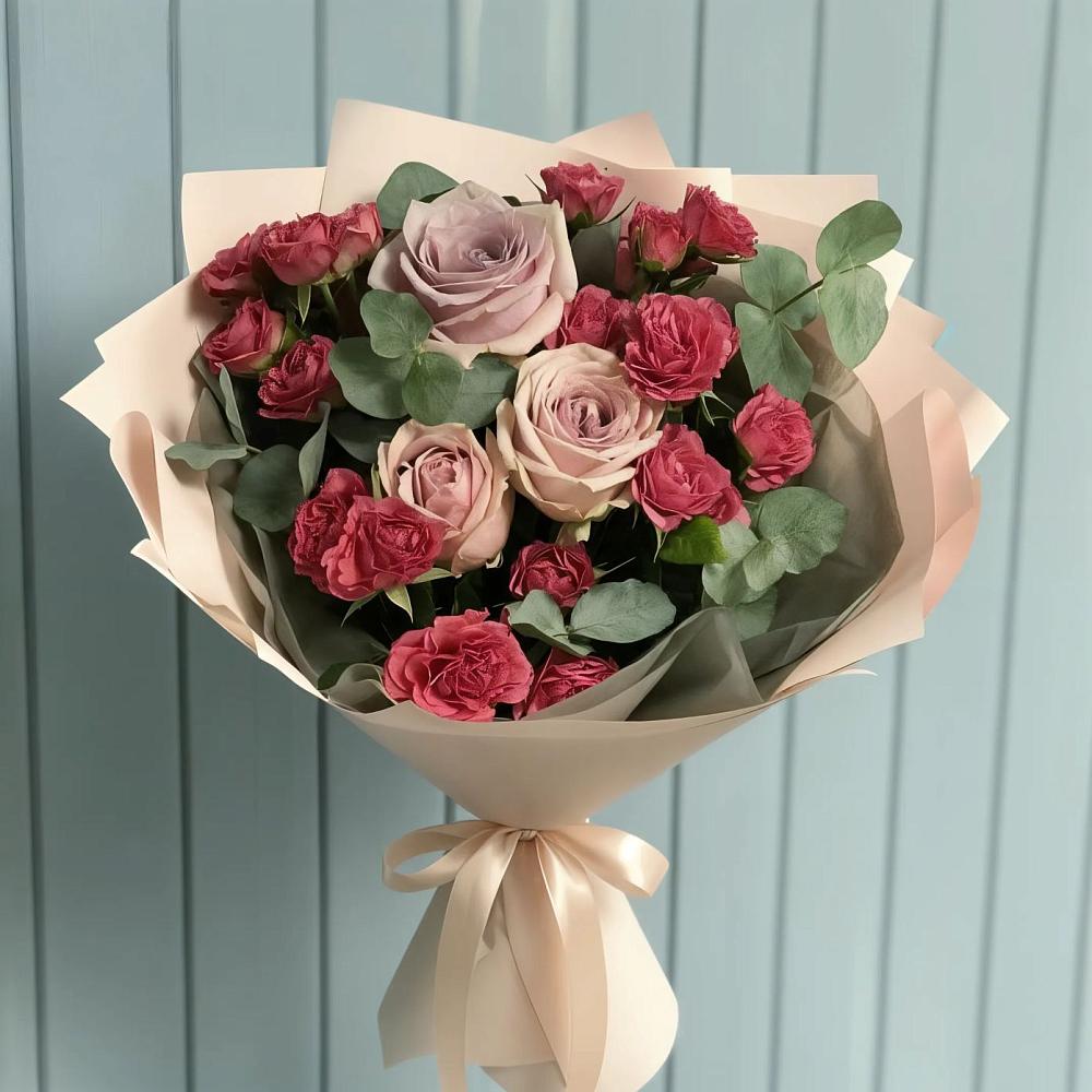 Букет цветов из: Гвоздики и Розы в Караваево Костромской области