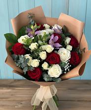 Букет цветов из:  Розы и Альстромерии в Караваево Костромской области