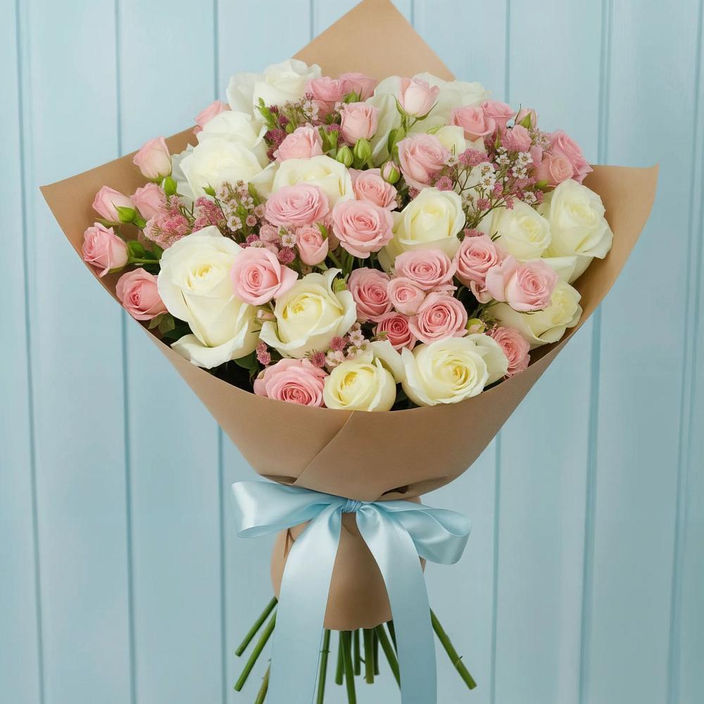 Букет цветов из: Розы в Караваево Костромской области