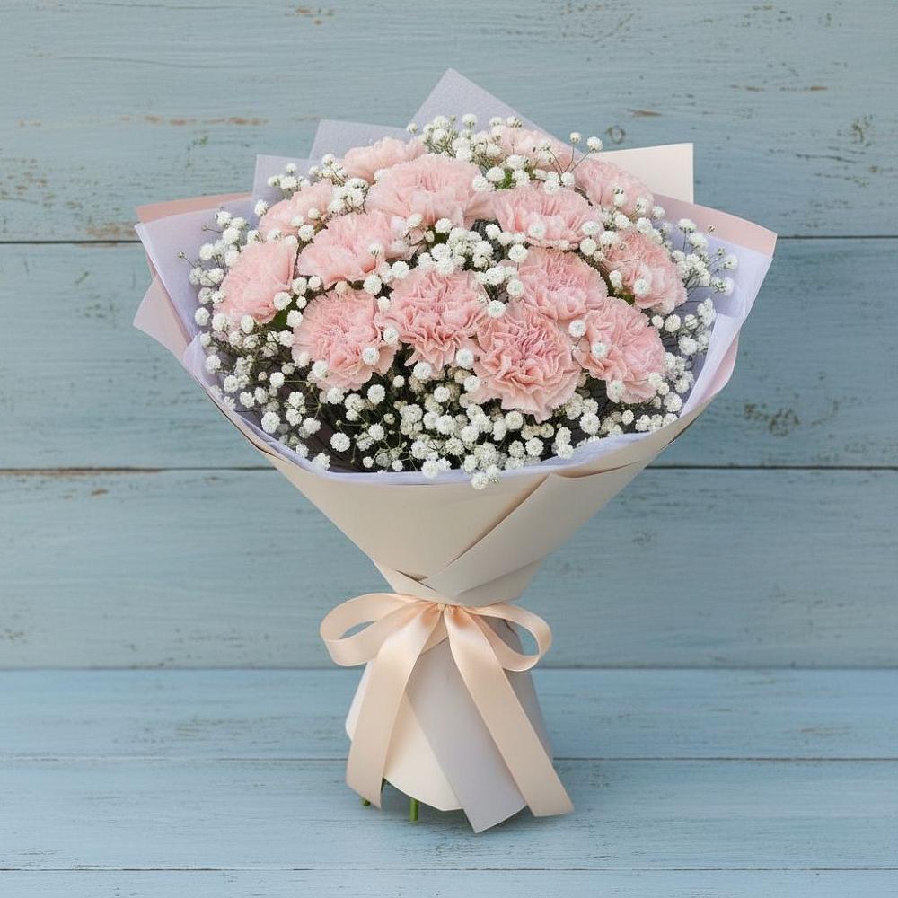 Букет цветов из: Гвоздики в Караваево Костромской области