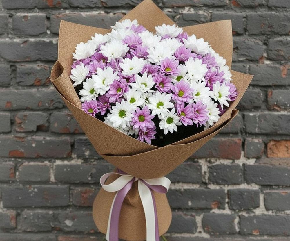 Букет цветов из: Хризантемы в Караваево Костромской области