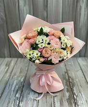 Букет цветов из:  Гвоздики, Розы и Хризантемы в Караваево Костромской области