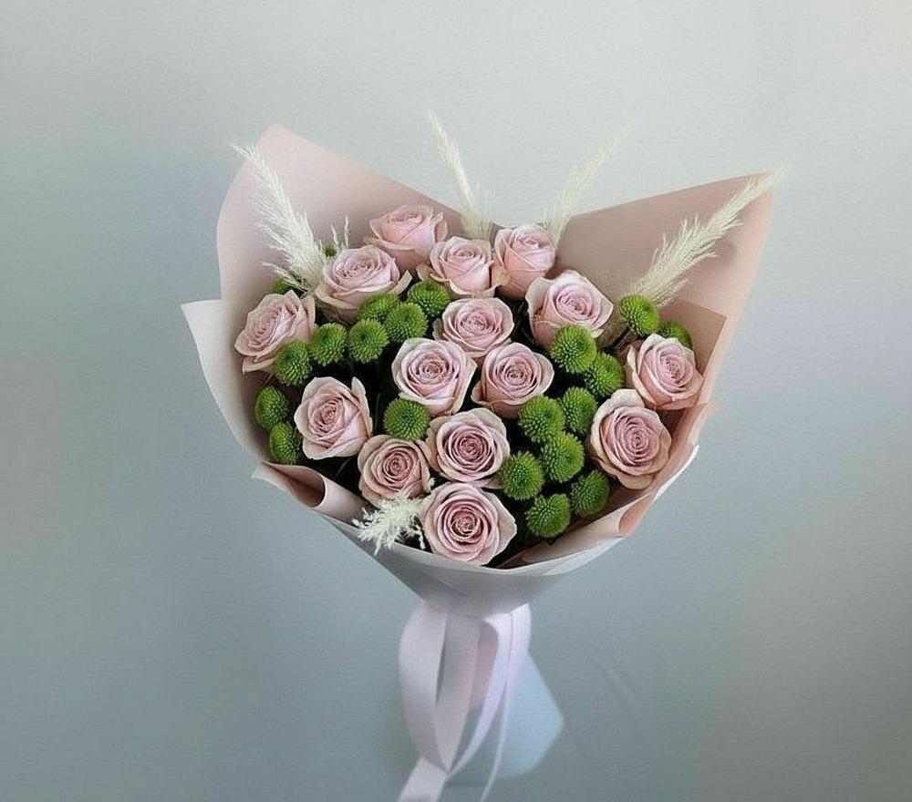 Букет цветов из: Розы и Хризантемы в Караваево Костромской области