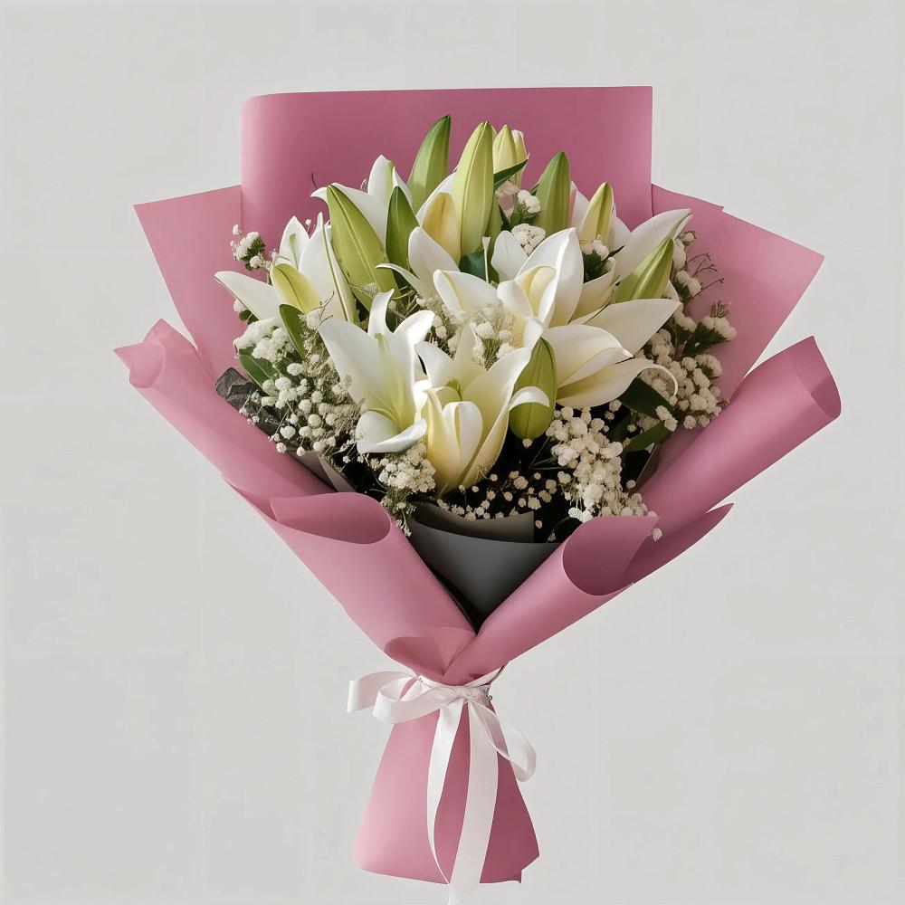 Букет цветов из: Лилии в Караваево Костромской области