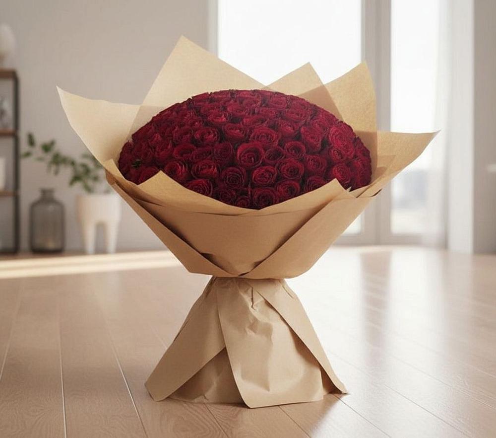 Букет 101 Красная роза в Караваево Костромской области